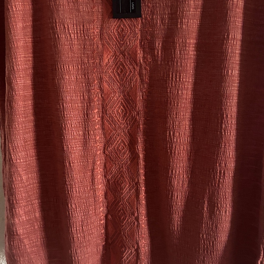 Cable & gauge Women's Short Sleeve Top in Rust NWT - Picture 2 of 5